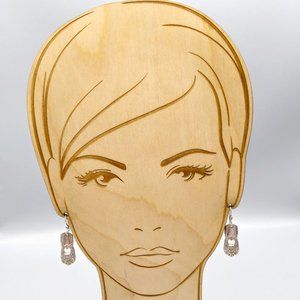 Vintage Floral Dangle Spoon Earrings, Utensil Handles from Demitasse Spoons